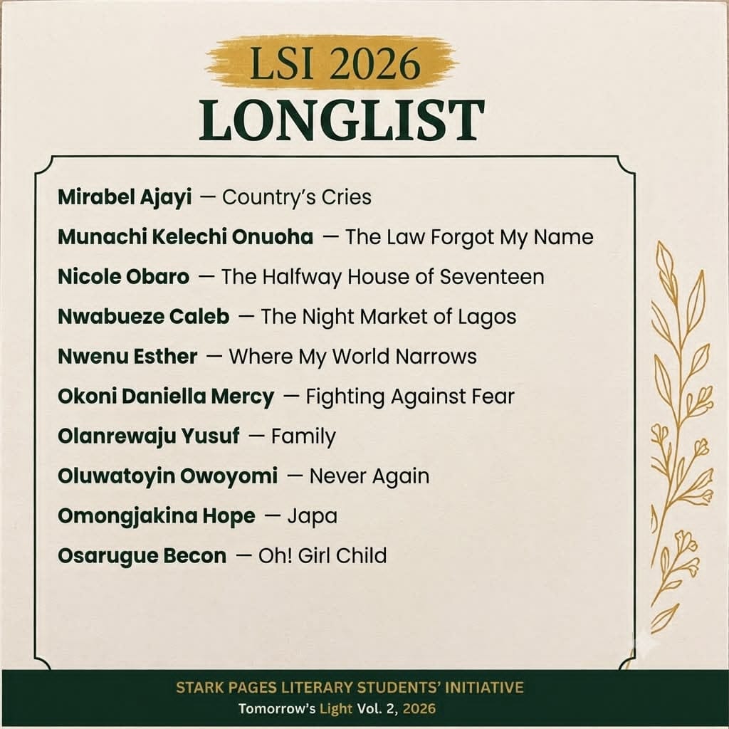 2026 LSI longlist, page 2 of 5